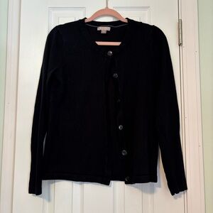 White Stag Classic Black Cardigan Sweater